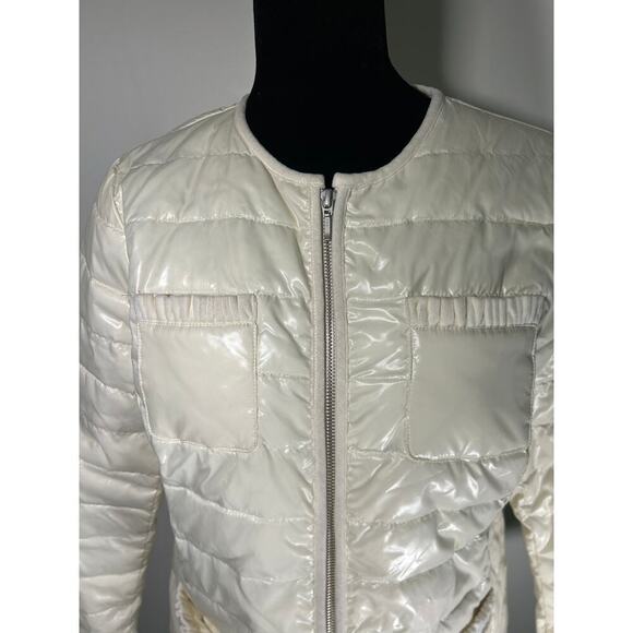 Talbots Women's  Ruffle Trim Pockets Lightweight Puffer Jacket Size M NWOT - Picture 9 of 9